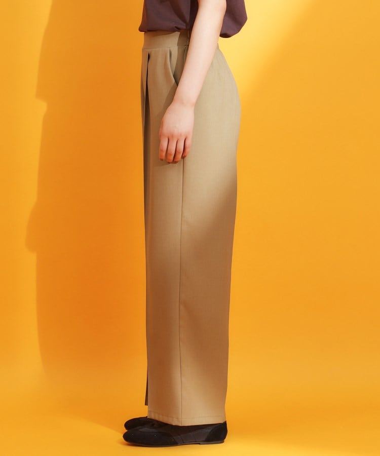 ザ ショップ ティーケー（ウィメン）(THE SHOP TK(Women))の麻調ピンタックワイドパンツ【洗濯機OK】14
