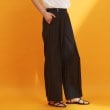 ザ ショップ ティーケー（ウィメン）(THE SHOP TK(Women))の麻調ピンタックワイドパンツ【洗濯機OK】1