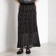 ザ ショップ ティーケー（ウィメン）(THE SHOP TK(Women))のラメシアーニットストライプスカート【毛玉になりにくい／洗濯機OK】 ブラック(319)