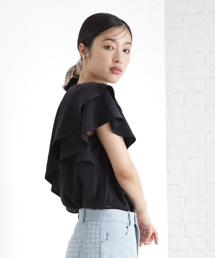 ザ ショップ ティーケー（ウィメン）(THE SHOP TK(Women))のフリルブラウス【接触冷感／洗濯機OK／UV/セットUP可】5