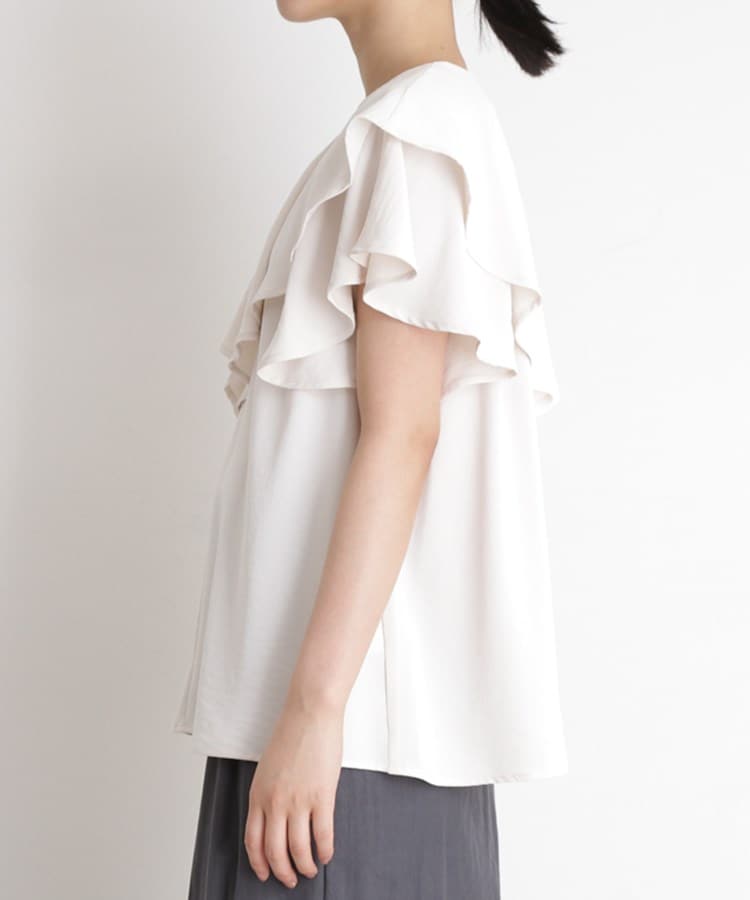 ザ ショップ ティーケー（ウィメン）(THE SHOP TK(Women))のフリルブラウス【接触冷感／洗濯機OK／UV/セットUP可】14