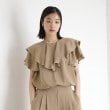 ザ ショップ ティーケー（ウィメン）(THE SHOP TK(Women))のフリルブラウス【接触冷感／洗濯機OK／UV/セットUP可】 ベージュ(052)
