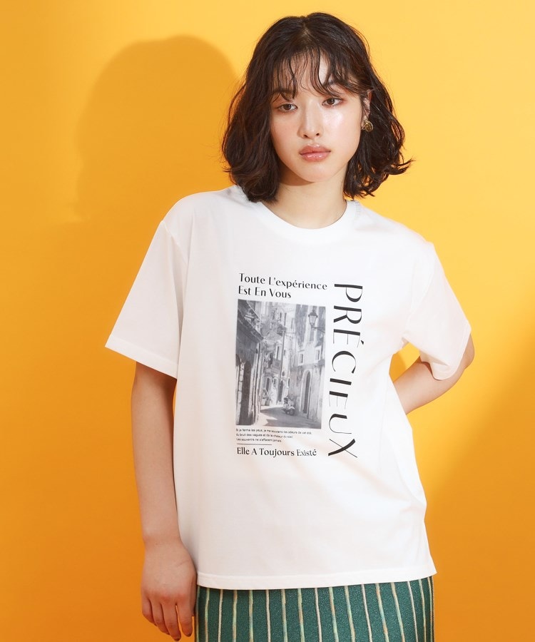 ザ ショップ ティーケー（ウィメン）(THE SHOP TK(Women))のフレンチフォトアソートTシャツ【接触冷感/UV/毛玉になりにくい/洗濯機OK】9