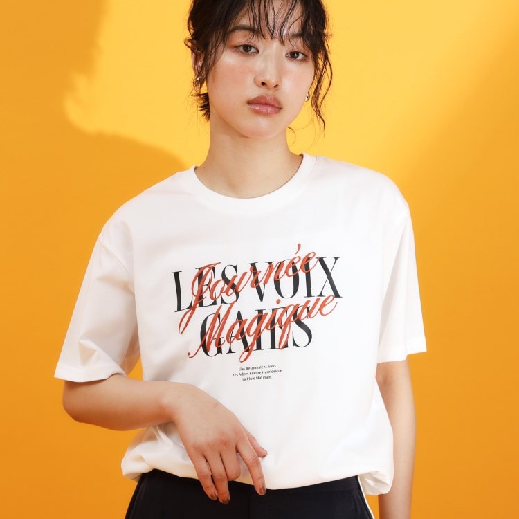 ザ ショップ ティーケー（ウィメン）(THE SHOP TK(Women))のフレンチフォトアソートTシャツ【接触冷感/UV/毛玉になりにくい/洗濯機OK】 Ｔシャツ