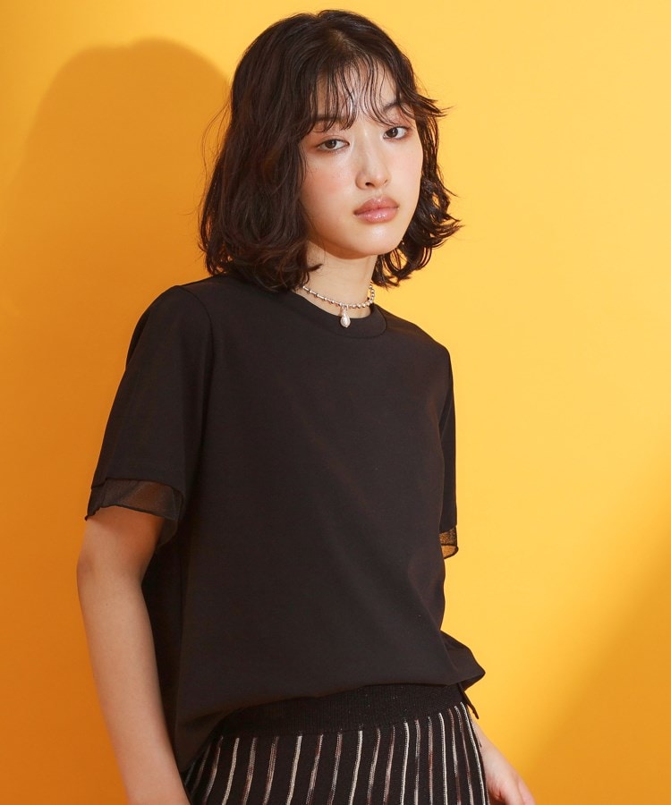 ザ ショップ ティーケー（ウィメン）(THE SHOP TK(Women))の【人気デザイン追加！】袖シアーTシャツ/接触冷感/UV/洗濯機OK6