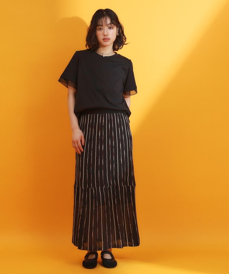 ザ ショップ ティーケー（ウィメン）(THE SHOP TK(Women))の【人気デザイン追加！】袖シアーTシャツ/接触冷感/UV/洗濯機OK7