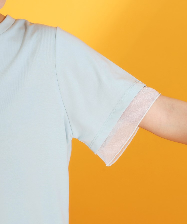 ザ ショップ ティーケー（ウィメン）(THE SHOP TK(Women))の【人気デザイン追加！】袖シアーTシャツ/接触冷感/UV/洗濯機OK21