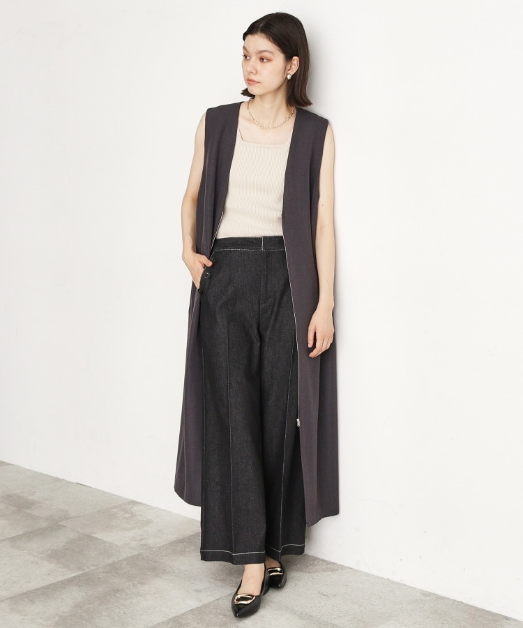 ザ ショップ ティーケー（ウィメン）(THE SHOP TK(Women))の【美脚/オ―ルシーズン】デニムマリンパンツ/洗濯機OK4