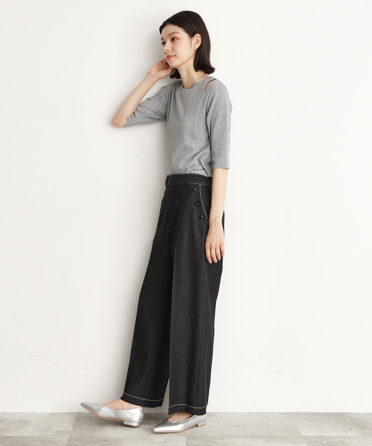 ザ ショップ ティーケー（ウィメン）(THE SHOP TK(Women))の【美脚/オ―ルシーズン】デニムマリンパンツ/洗濯機OK6