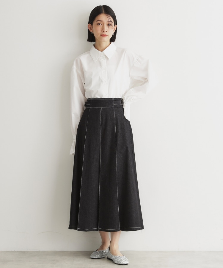 ザ ショップ ティーケー（ウィメン）(THE SHOP TK(Women))の【オールシーズン】デニムタックスカート/洗える3