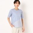 インテレクション(INTELLECTION)の【洗える】斜め切替半袖Ｔシャツ ブルー(392)