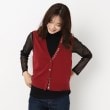 インテレクション(INTELLECTION)のロゴポイントニットベスト レッド(063)