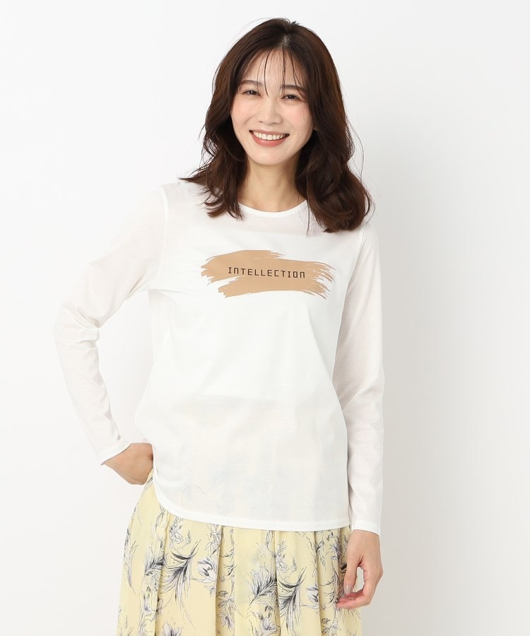 インテレクション(INTELLECTION)の【洗える】ブラッシュ×ロゴポイント長袖Tシャツ8