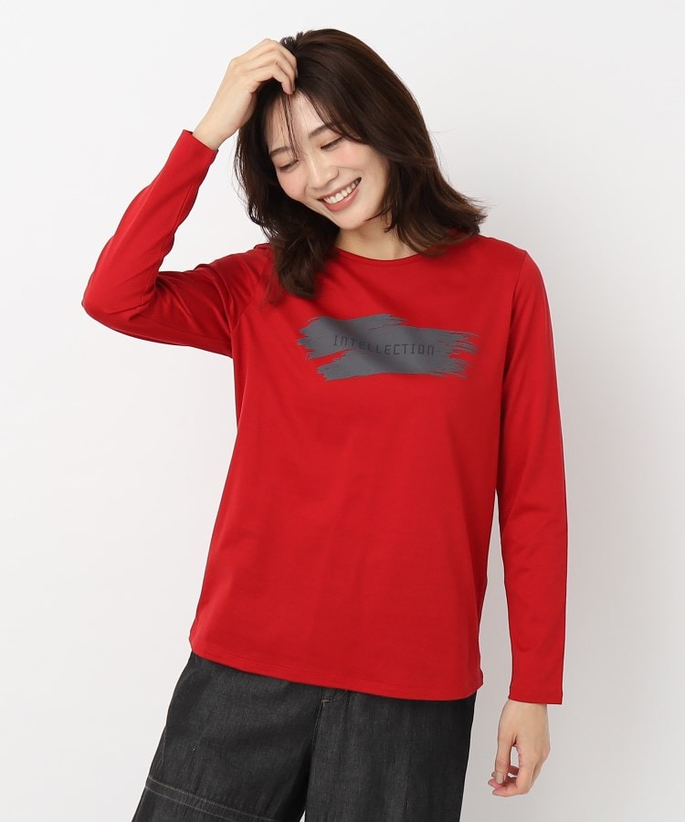 インテレクション(INTELLECTION)の【洗える】ブラッシュ×ロゴポイント長袖Tシャツ22