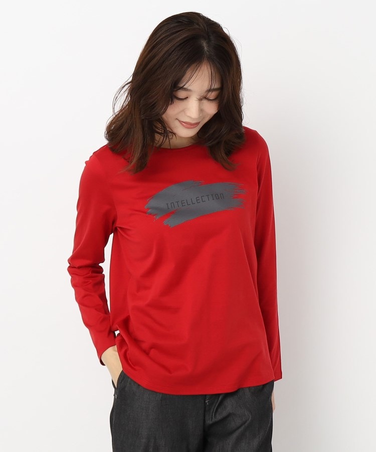 インテレクション(INTELLECTION)の【洗える】ブラッシュ×ロゴポイント長袖Tシャツ23