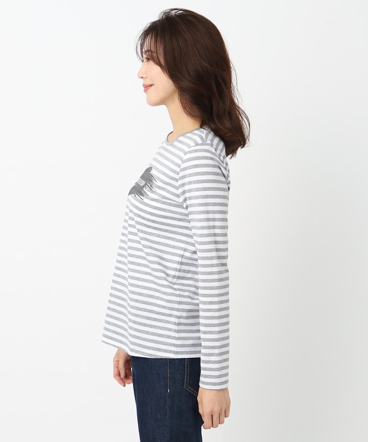 インテレクション(INTELLECTION)の【洗える】ブラッシュ×ロゴポイント長袖Tシャツ2
