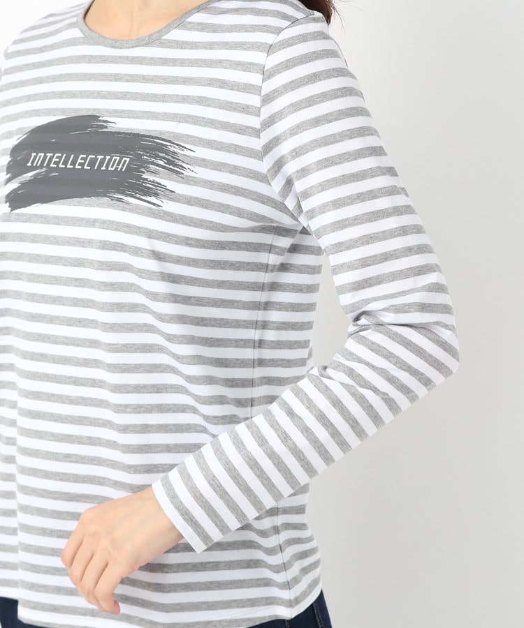 インテレクション(INTELLECTION)の【洗える】ブラッシュ×ロゴポイント長袖Tシャツ5