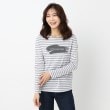 インテレクション(INTELLECTION)の【洗える】ブラッシュ×ロゴポイント長袖Tシャツ40
