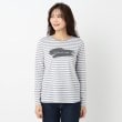 インテレクション(INTELLECTION)の【洗える】ブラッシュ×ロゴポイント長袖Tシャツ1