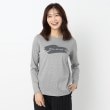 インテレクション(INTELLECTION)の【洗える】ブラッシュ×ロゴポイント長袖Tシャツ グレー(012)