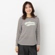 インテレクション(INTELLECTION)の【洗える】ブラッシュ×ロゴポイント長袖Tシャツ カーキ(327)