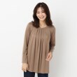 インテレクション(INTELLECTION)の【洗える】フロントタックチュニック丈プルオーバージャージ ベージュ(052)
