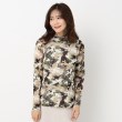 インテレクション(INTELLECTION)の【洗える】迷彩柄チュールハイネックプルオーバー カーキ(127)