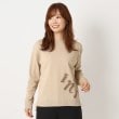 インテレクション(INTELLECTION)の【ニードルパンチ×ロゴ】丸首プルオーバーニット ベージュ(052)