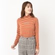 インテレクション(INTELLECTION)の【洗える】柔らかハイネックプルオーバージャージ オレンジ(367)