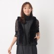 インテレクション(INTELLECTION)の【フェイクファー×ジャージ】フーテッドベスト ブラック(019)