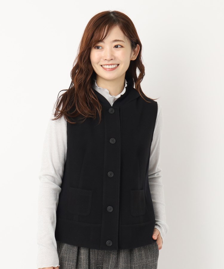 インテレクション(INTELLECTION)の【洗える】フーテッドジャージベスト9