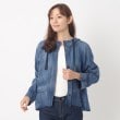 インテレクション(INTELLECTION)の極薄デニムフーテッドジャケット ブルー(093)