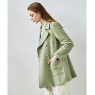 5color/S-Lsize》ウール混 ステンカラーピーコート（Pコート