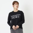 インテレクション(INTELLECTION)のロゴポイント丸首プルオーバーニット11
