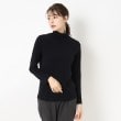 インテレクション(INTELLECTION)の【洗える・ストレッチ】チュールハイネックプルオーバー ブラック(019)