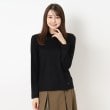 インテレクション(INTELLECTION)の【ソフトタッチ・ハイネック】薄手ウールプルオーバージャージ ブラック(119)