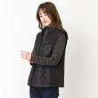 インテレクション(INTELLECTION)の【デニム×タフタコンビ】キルトデザインベスト ブラック(019)