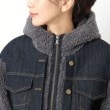 インテレクション(INTELLECTION)の【デニム×ボア】フード付きジャケット5