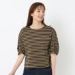 インテレクション(INTELLECTION)の【洗える】5分袖コンシャスプルオーバージャージ オリーブグリーン(326)