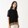 インテレクション(INTELLECTION)の【洗える】配色ジャージゆるりプルオーバー ブラック(019)