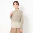 インテレクション(INTELLECTION)の配色インターシャデザインプルオーバーニット ピンクベージュ(553)
