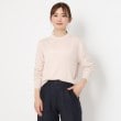 インテレクション(INTELLECTION)のウール丸首大人シンプルプルオーバーニット ピンクゴールド(005)