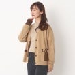 インテレクション(INTELLECTION)のブロック配色ポイントニットカーディガン キャメルブラウン(041)