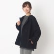 インテレクション(INTELLECTION)のコクーンシルエットスライバージャケット ブラック(019)