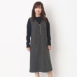 インテレクション(INTELLECTION)の【洗える・前ファスナー】柔らかジャージジャンパースカート チャコールグレー(014)