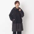 インテレクション(INTELLECTION)の【フリース×タフタ】フード付き異素材カジュアルコート ブラック(019)