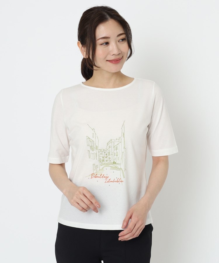 インテレクション(INTELLECTION)の【洗える】風景刺繍ポイントTシャツ7