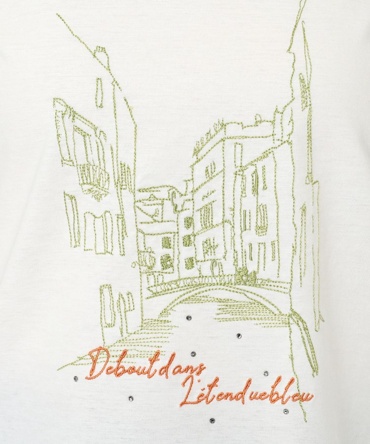 インテレクション(INTELLECTION)の【洗える】風景刺繍ポイントTシャツ10