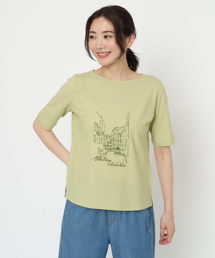 インテレクション(INTELLECTION)の【洗える】風景刺繍ポイントTシャツ11