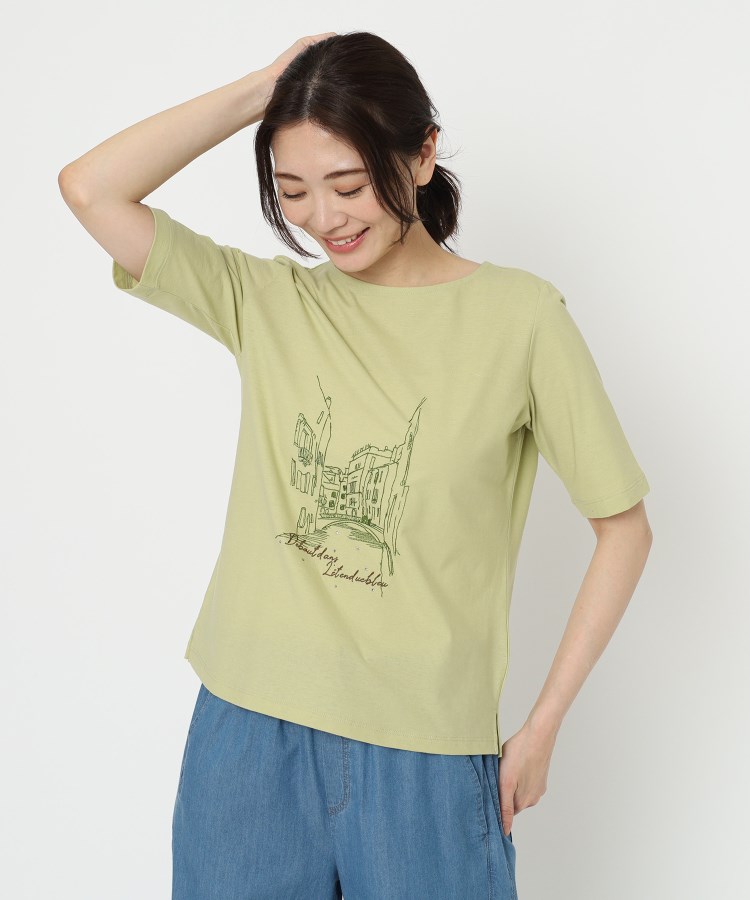 インテレクション(INTELLECTION)の【洗える】風景刺繍ポイントTシャツ12